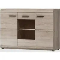 Lecco Sideboard with 3 Doors - Sonoma Oak
