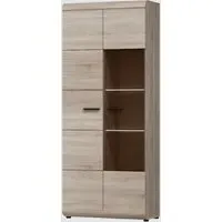Lecco Tall Display Cabinet - Sonoma Oak