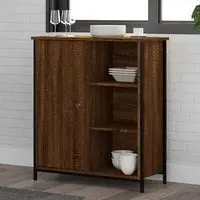 Lecco Wooden Sideboard with Storage - Brown, Oak