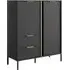Lech Highboard with 2 Doors 2 Drawers - Anthracite