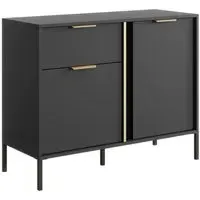 Lech Sideboard with 2 Doors & 1 Drawer - Anthracite alternate view
