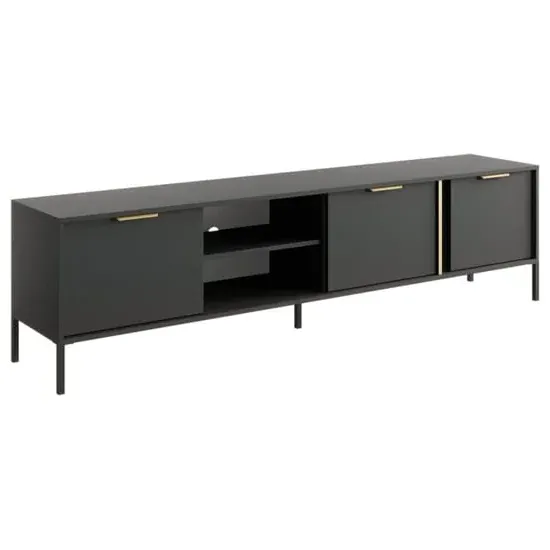 Lech TV Stand with 3 Doors - Anthracite