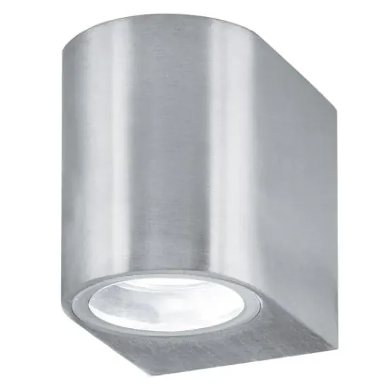LED Outdoor Wall Light - Silver, Glass image