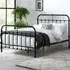 Leduc King Size Bed Frame - Black, Metal