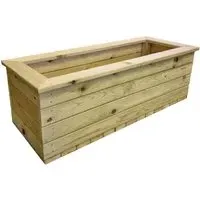 Ledyard Rectangular Planter - Natural Wood