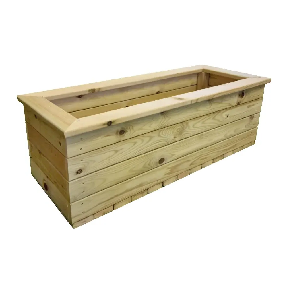 Ledyard Rectangular Planter - Natural Wood image