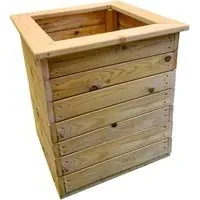 Ledyard Square Planter - Natural Wood