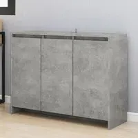 Leehi 3-Door Sideboard - Concrete Effect, Engineered Wood