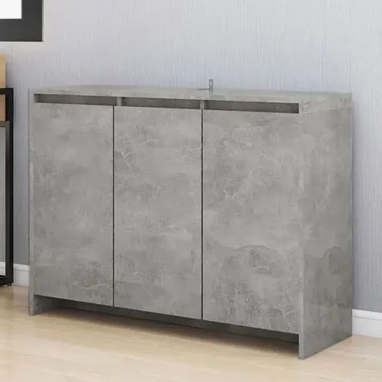 Leehi 3-Door Sideboard - Concrete Effect, Engineered Wood