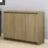 Leehi 3-Door Sideboard - Sonoma Oak, Engineered Wood