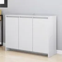 Leehi 3-Door Sideboard - White, Engineered Wood