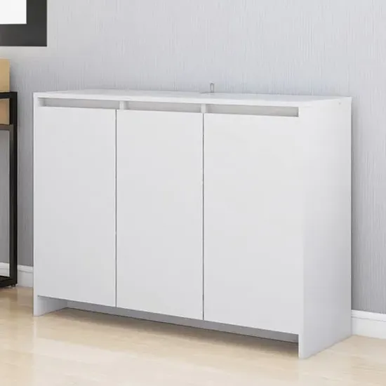 Leehi 3-Door Sideboard - White, Engineered Wood