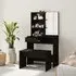 Legian Dressing Table with Stool - Black, Engineered Wood
