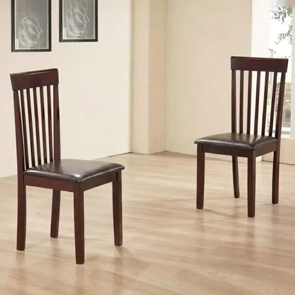 Leica Dining Chairs in Pair - Mahogany, Wood product