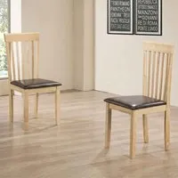 Leica Dining Chairs (Pair) - Natural, Wood alternate view
