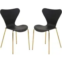 Leila Dining Chair - Black, Plastic