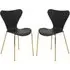Leila Dining Chair - Black, Plastic
