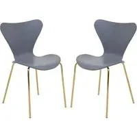 Leila Dining Chair - Grey, Plastic