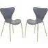 Leila Dining Chair - Grey, Plastic