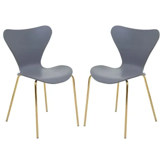 Leila Dining Chair - Grey, Plastic