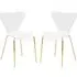Leila Dining Chair - White, Plastic