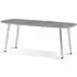 Leilexi Coffee Table with Chrome Legs - Stone Effect, MDF