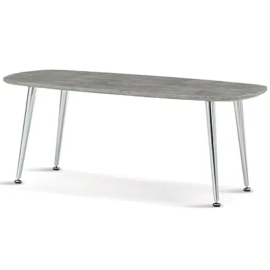 Leilexi Coffee Table with Chrome Legs - Stone Effect, MDF image