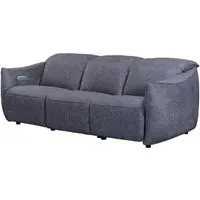 Leiria 3-Seater Recliner Sofa - Anthracite, Fabric