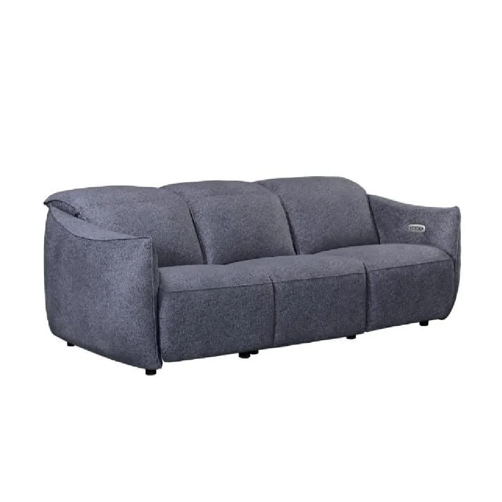 Leiria 3-Seater Recliner Sofa - Anthracite, Fabric