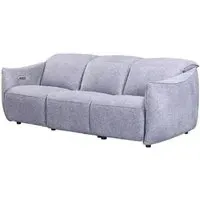 Leiria 3-Seater Recliner Sofa - Grey, Fabric