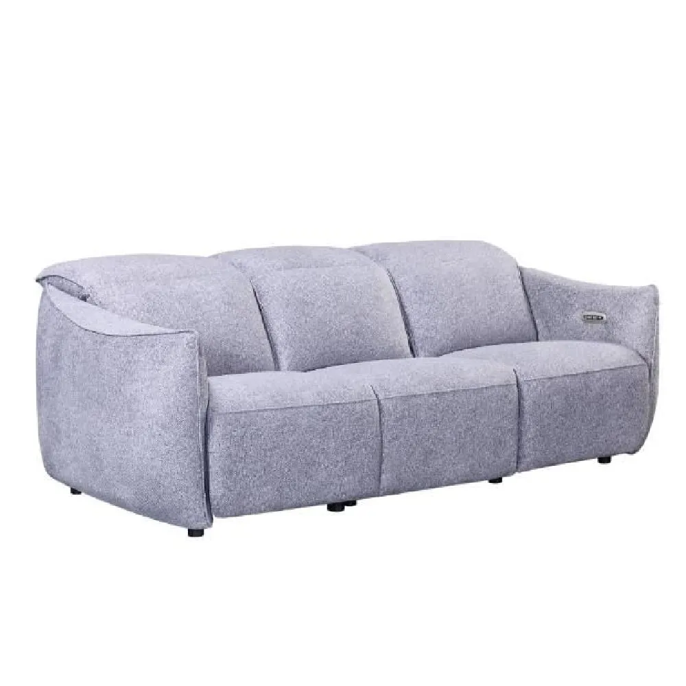 Leiria 3-Seater Recliner Sofa - Grey, Fabric