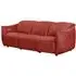 Leiria 3-Seater Recliner Sofa - Ruby, Fabric