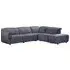 Leiria Left Handed Corner Sofa with Reclining - Anthracite, Fabric