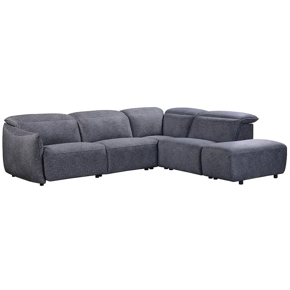 Leiria Left Handed Corner Sofa with Reclining - Anthracite, Fabric image