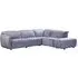 Leiria Left Handed Corner Sofa with Reclining - Grey, Fabric