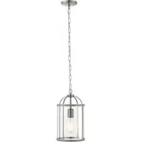 Lembeth 1 Light Pendant Light - Clear, Satin Nickel