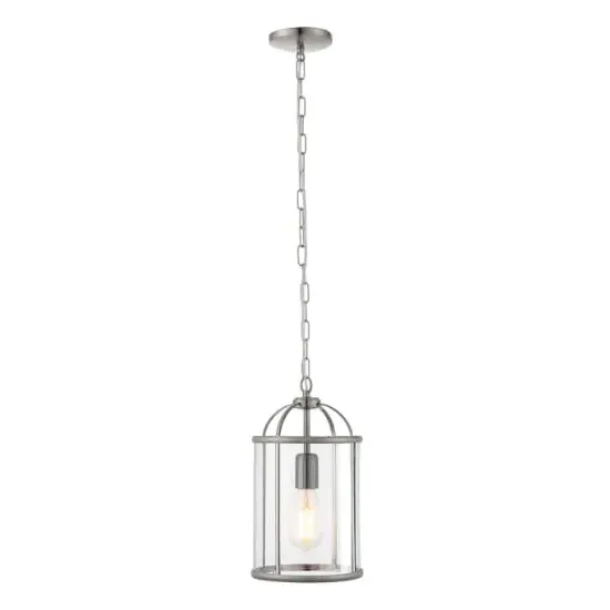 Lembeth 1 Light Pendant Light - Clear, Satin Nickel image