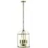Lembeth 4 Lights Pendant Light - Clear, Antique Brass