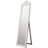 Lembeth Cheval Floor Standing Mirror - White