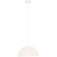 Lennon Dome Shaped Pendant Light - White, Iron