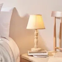 Lenoir 16cm Shade Wood Table Lamp - Pink, Wood