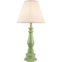 Lenoir 25cm Shade Table Lamp - White, Resin