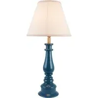 Lenoir 25cm Shade Table Lamp - White, Resin