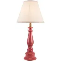 Lenoir 25cm Shade Table Lamp - White, Resin