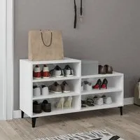 Lenoir 5-Shelf Shoe Storage Rack - White, Engineered Wood alternate view