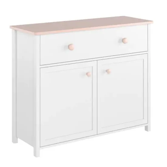 Lenoir Kids Sideboard with 2 Doors 1 Drawer - White image