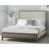 Lenoir King Size Bed Frame with Headboard - Ivory, Fabric