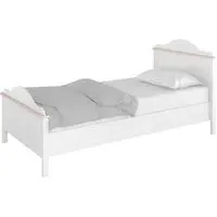 Lenoir Single Bed Frame - Matt White, Laminated Board alternate view