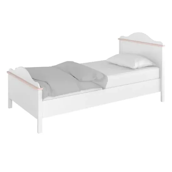 Lenoir Single Bed Frame - Matt White, Laminated Board product