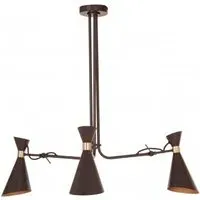 Lenox 3 Bent Arm Pendant Light - Black, Gold